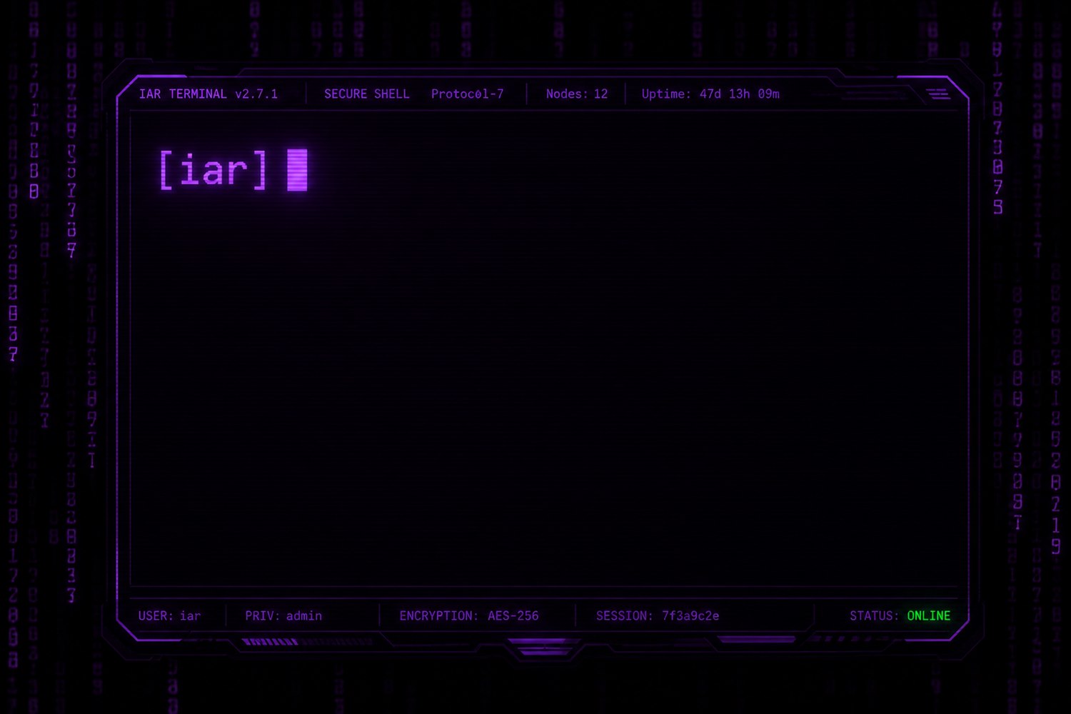 IAR terminal prompt